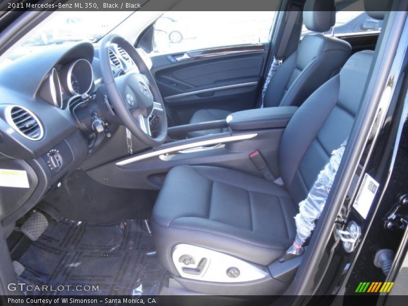 Black / Black 2011 Mercedes-Benz ML 350