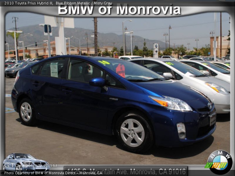Blue Ribbon Metallic / Misty Gray 2010 Toyota Prius Hybrid III