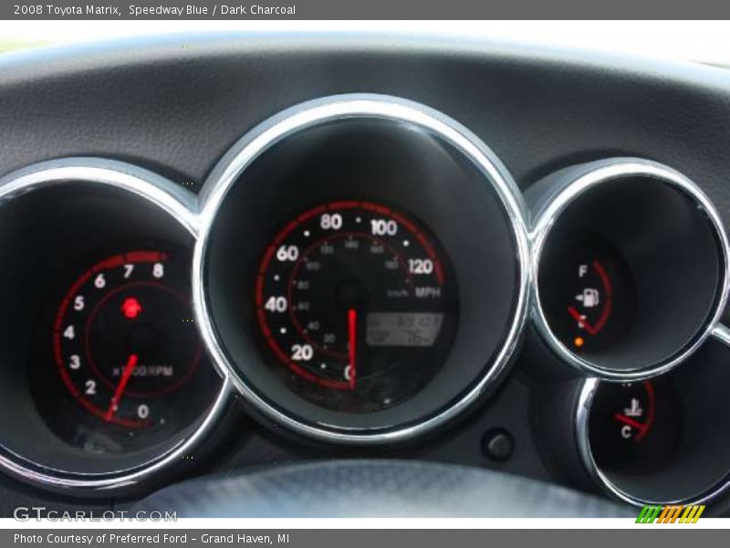 Speedway Blue / Dark Charcoal 2008 Toyota Matrix