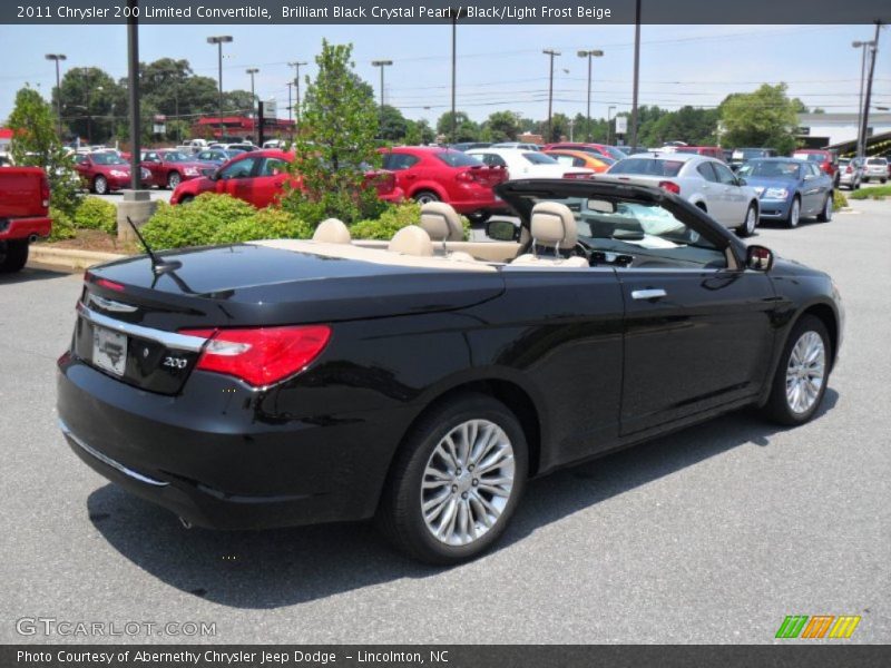 Brilliant Black Crystal Pearl / Black/Light Frost Beige 2011 Chrysler 200 Limited Convertible