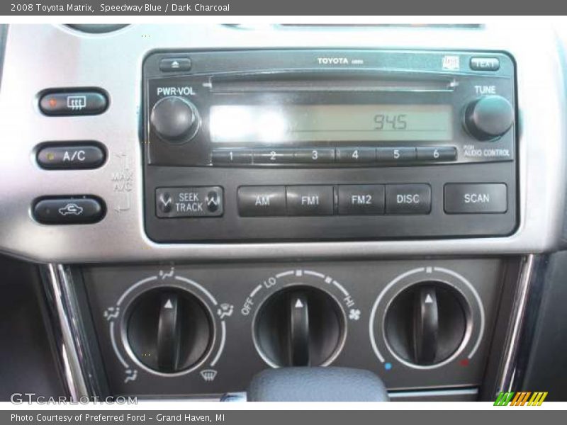 Speedway Blue / Dark Charcoal 2008 Toyota Matrix