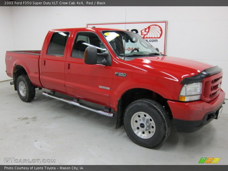 Red / Black 2003 Ford F350 Super Duty XLT Crew Cab 4x4
