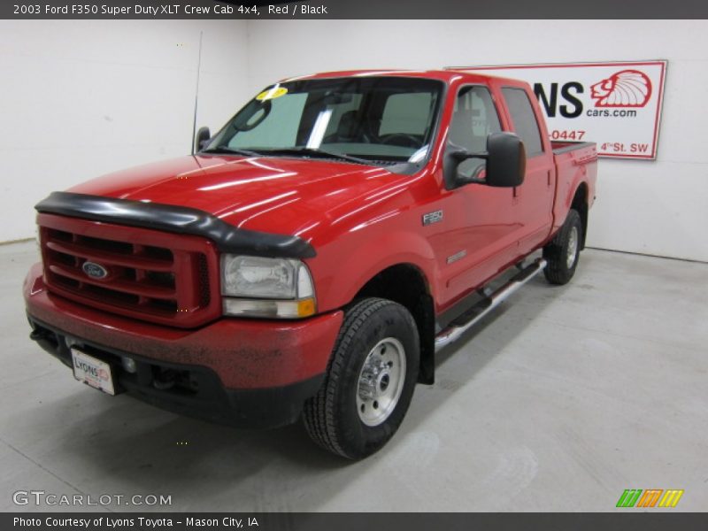 Red / Black 2003 Ford F350 Super Duty XLT Crew Cab 4x4