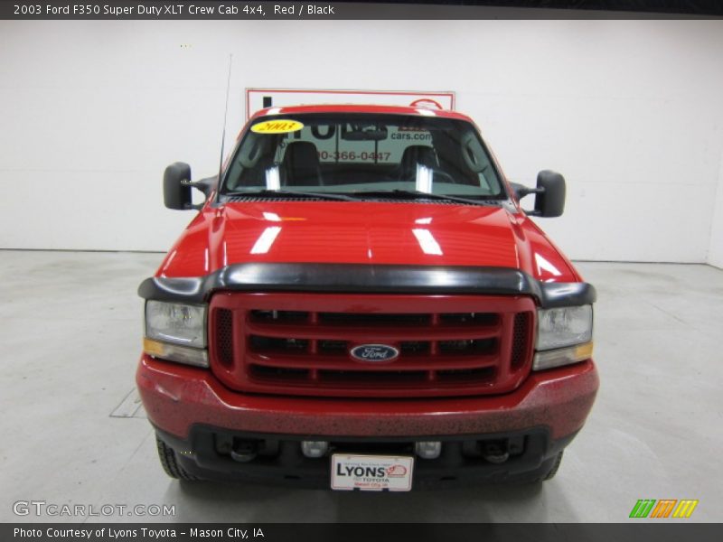 Red / Black 2003 Ford F350 Super Duty XLT Crew Cab 4x4