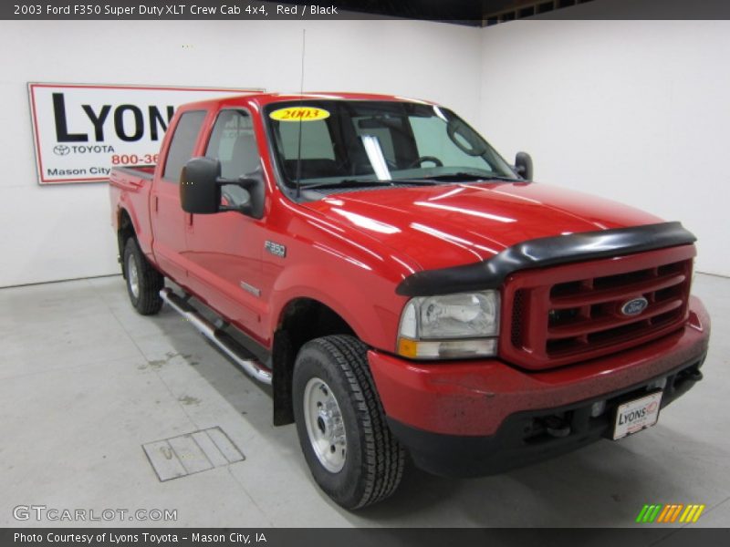 Red / Black 2003 Ford F350 Super Duty XLT Crew Cab 4x4