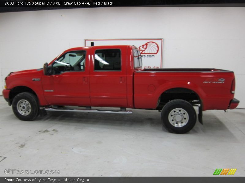 Red / Black 2003 Ford F350 Super Duty XLT Crew Cab 4x4