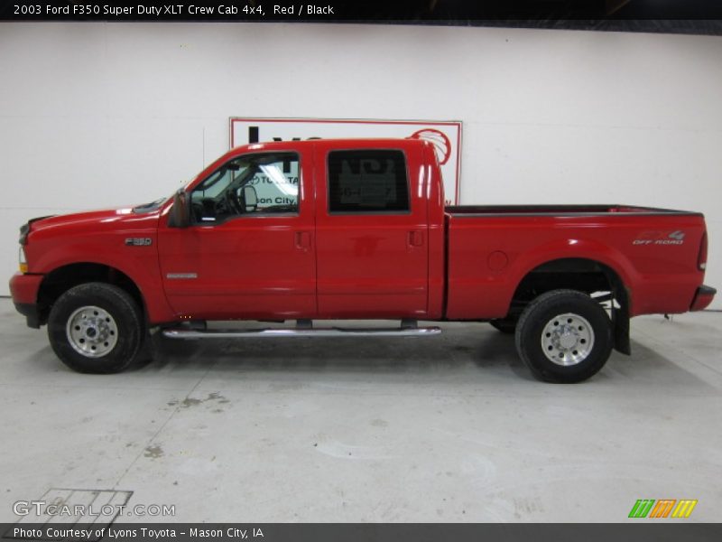 Red / Black 2003 Ford F350 Super Duty XLT Crew Cab 4x4