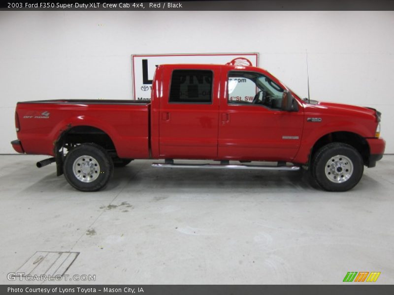 Red / Black 2003 Ford F350 Super Duty XLT Crew Cab 4x4