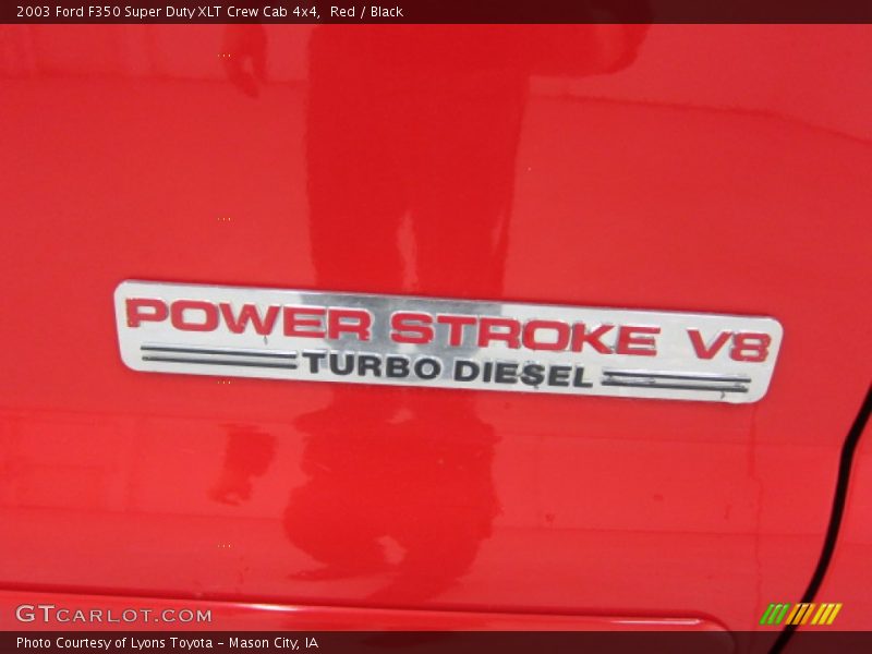Red / Black 2003 Ford F350 Super Duty XLT Crew Cab 4x4