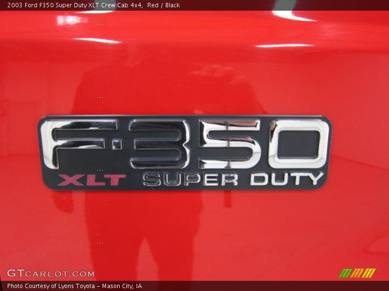 Red / Black 2003 Ford F350 Super Duty XLT Crew Cab 4x4