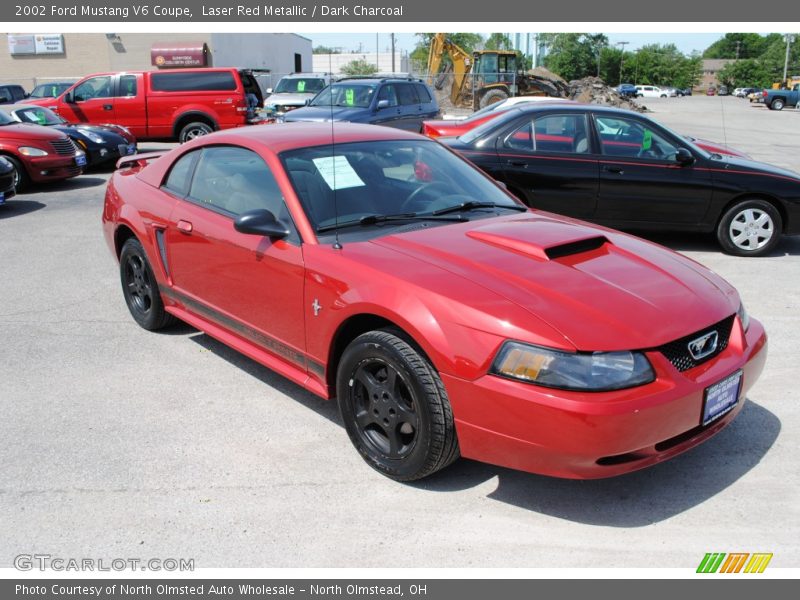 Laser Red Metallic / Dark Charcoal 2002 Ford Mustang V6 Coupe
