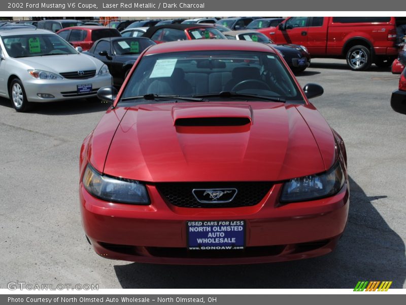 Laser Red Metallic / Dark Charcoal 2002 Ford Mustang V6 Coupe