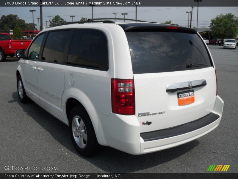 Stone White / Medium Slate Gray/Light Shale 2008 Dodge Grand Caravan SXT