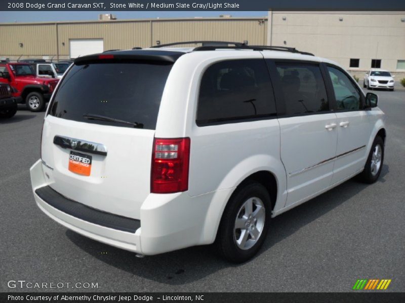 Stone White / Medium Slate Gray/Light Shale 2008 Dodge Grand Caravan SXT