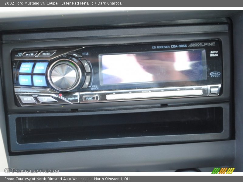 Laser Red Metallic / Dark Charcoal 2002 Ford Mustang V6 Coupe