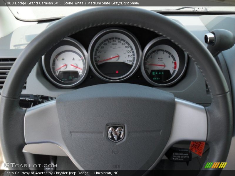 Stone White / Medium Slate Gray/Light Shale 2008 Dodge Grand Caravan SXT