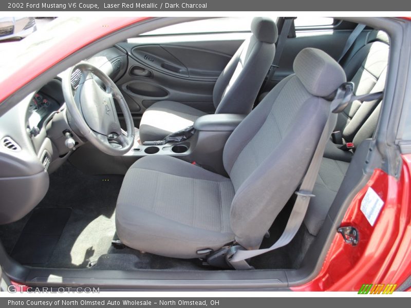 Laser Red Metallic / Dark Charcoal 2002 Ford Mustang V6 Coupe