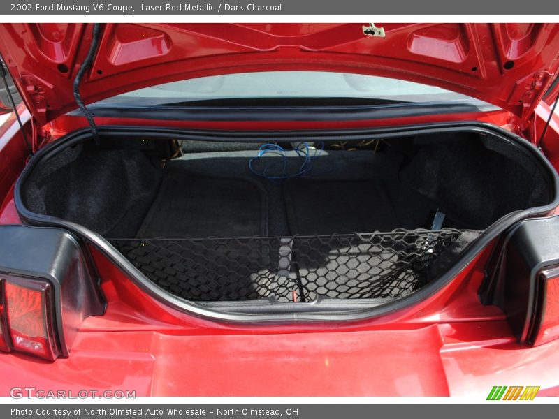 Laser Red Metallic / Dark Charcoal 2002 Ford Mustang V6 Coupe