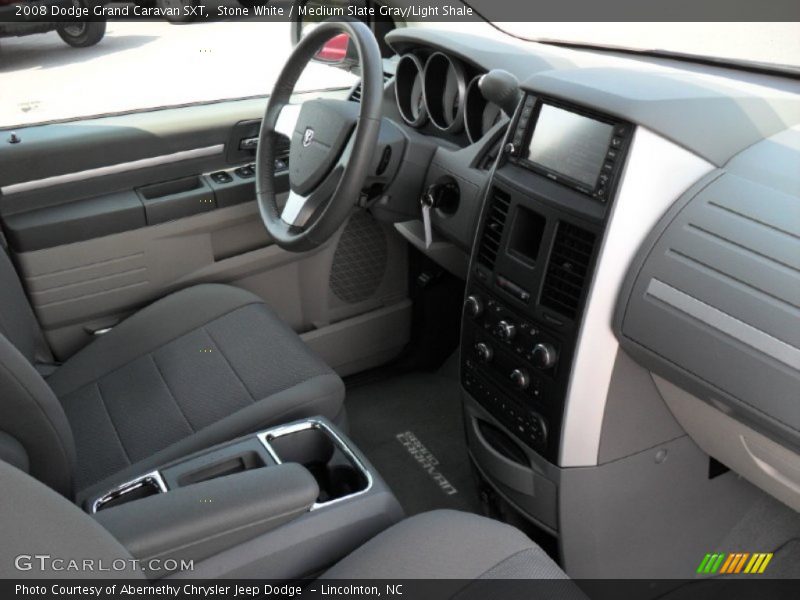 Stone White / Medium Slate Gray/Light Shale 2008 Dodge Grand Caravan SXT