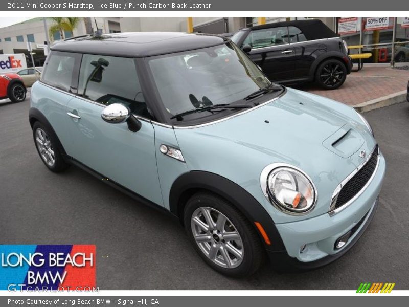 Ice Blue / Punch Carbon Black Leather 2011 Mini Cooper S Hardtop