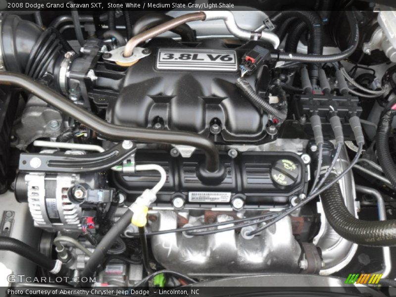 Stone White / Medium Slate Gray/Light Shale 2008 Dodge Grand Caravan SXT