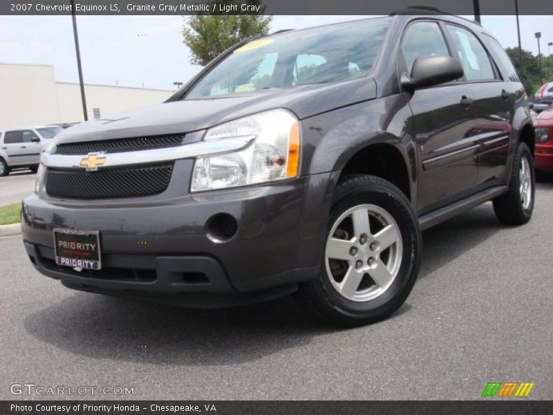 Granite Gray Metallic / Light Gray 2007 Chevrolet Equinox LS