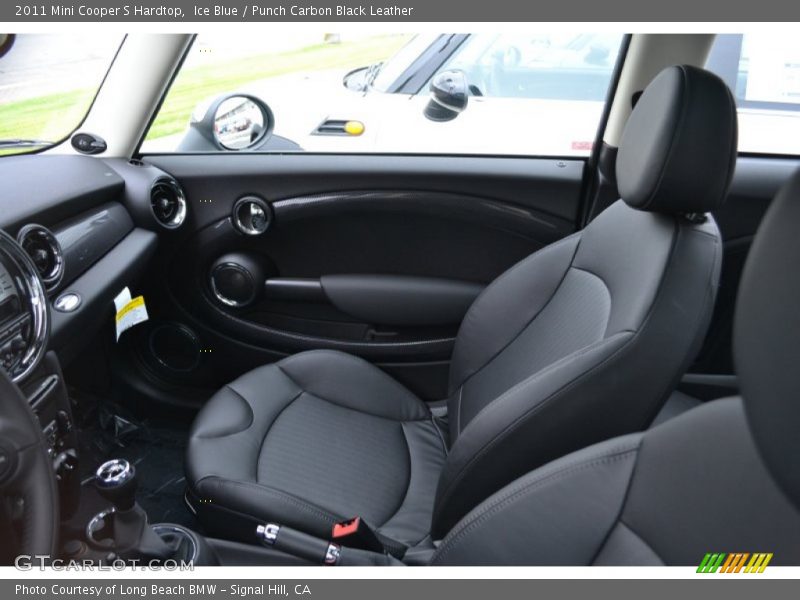 Ice Blue / Punch Carbon Black Leather 2011 Mini Cooper S Hardtop