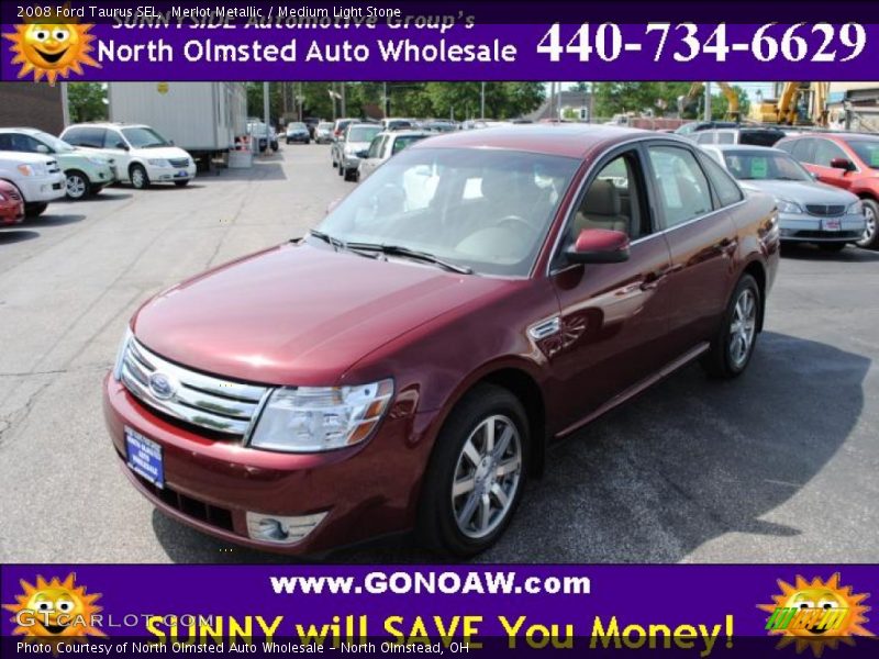 Merlot Metallic / Medium Light Stone 2008 Ford Taurus SEL