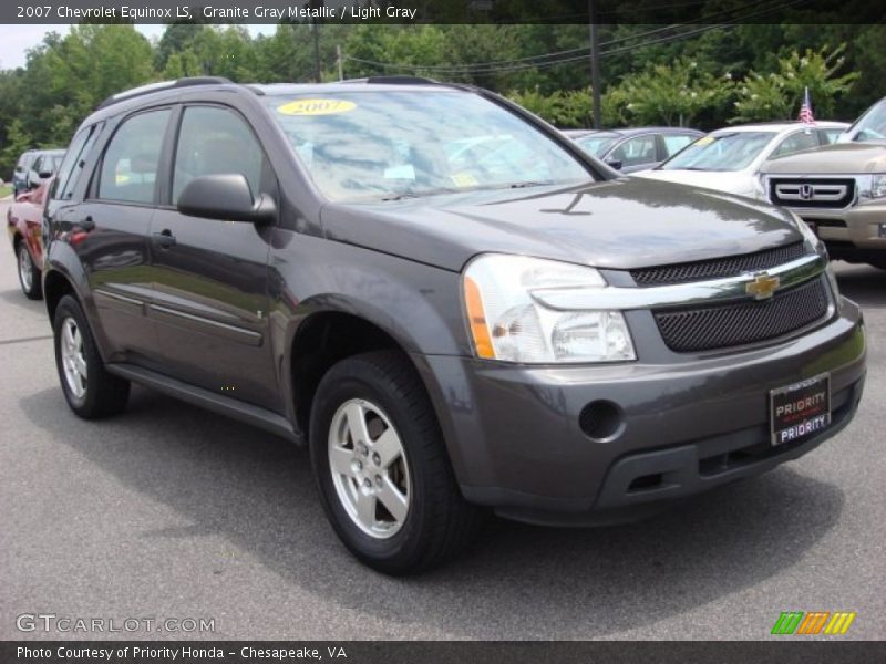Granite Gray Metallic / Light Gray 2007 Chevrolet Equinox LS