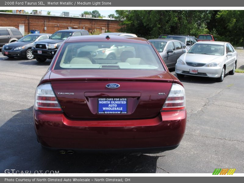 Merlot Metallic / Medium Light Stone 2008 Ford Taurus SEL