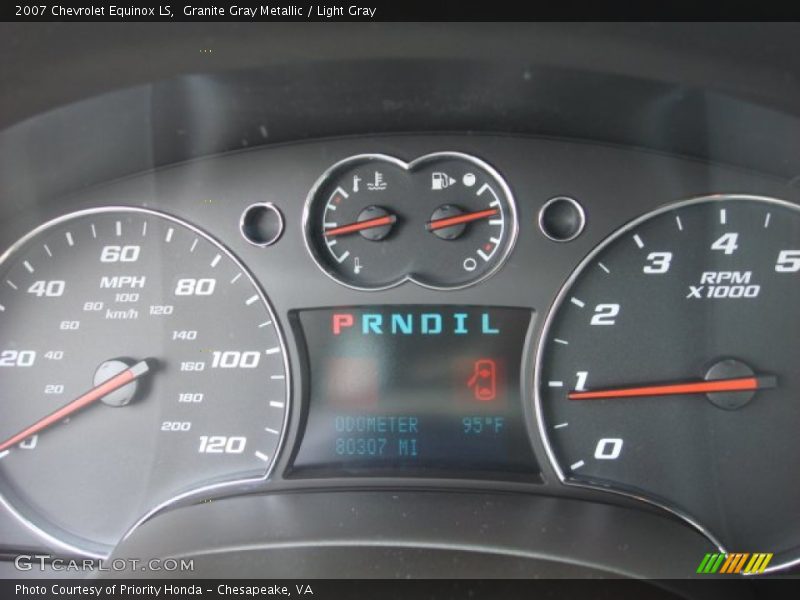 Granite Gray Metallic / Light Gray 2007 Chevrolet Equinox LS