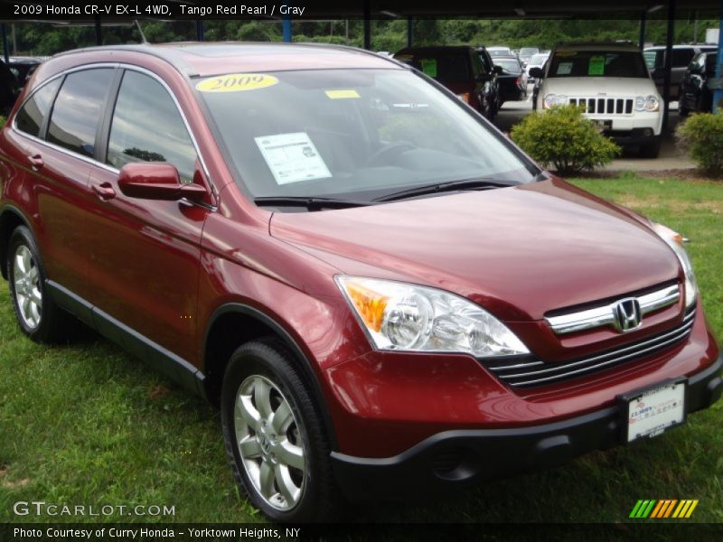 Tango Red Pearl / Gray 2009 Honda CR-V EX-L 4WD