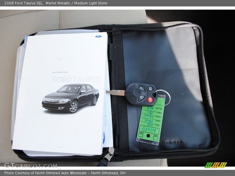 Merlot Metallic / Medium Light Stone 2008 Ford Taurus SEL
