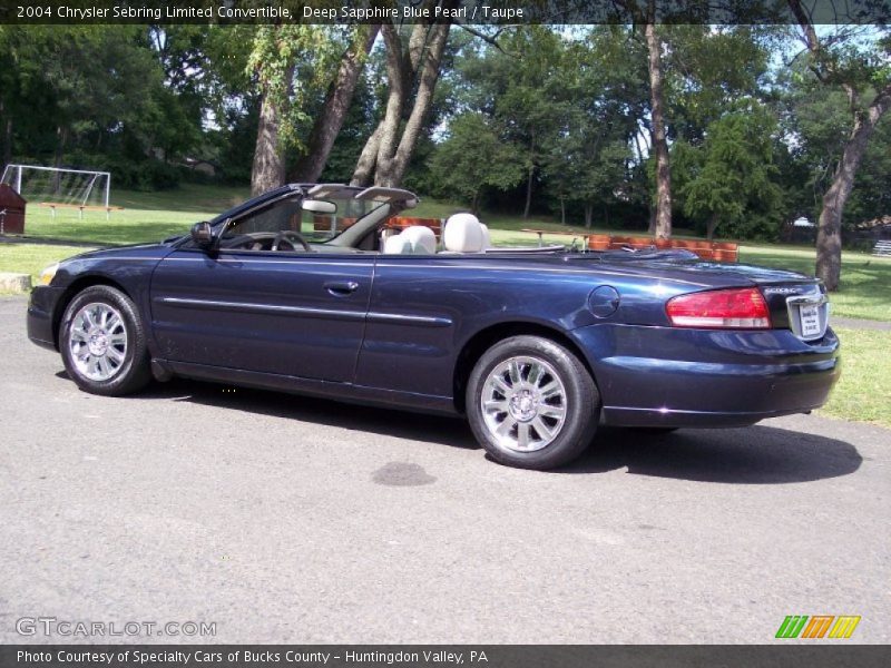 Deep Sapphire Blue Pearl / Taupe 2004 Chrysler Sebring Limited Convertible