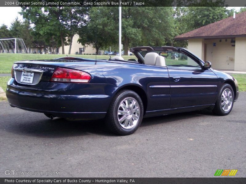 Deep Sapphire Blue Pearl / Taupe 2004 Chrysler Sebring Limited Convertible