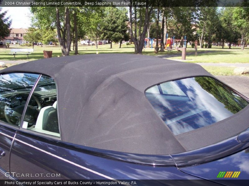 Deep Sapphire Blue Pearl / Taupe 2004 Chrysler Sebring Limited Convertible
