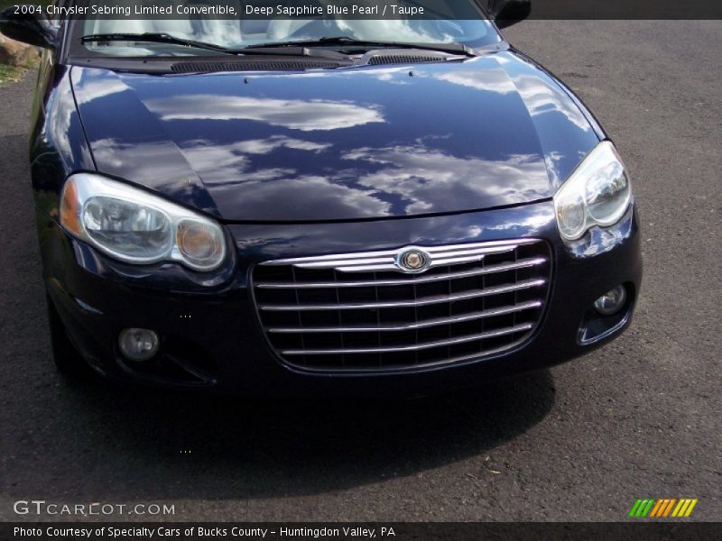 Deep Sapphire Blue Pearl / Taupe 2004 Chrysler Sebring Limited Convertible