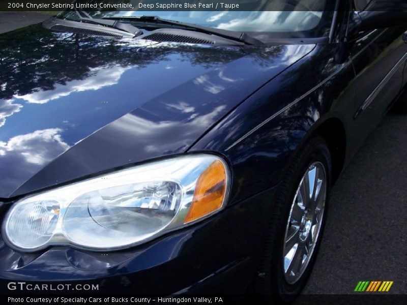 Deep Sapphire Blue Pearl / Taupe 2004 Chrysler Sebring Limited Convertible