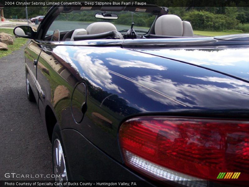 Deep Sapphire Blue Pearl / Taupe 2004 Chrysler Sebring Limited Convertible