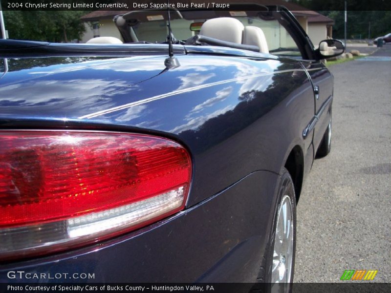 Deep Sapphire Blue Pearl / Taupe 2004 Chrysler Sebring Limited Convertible