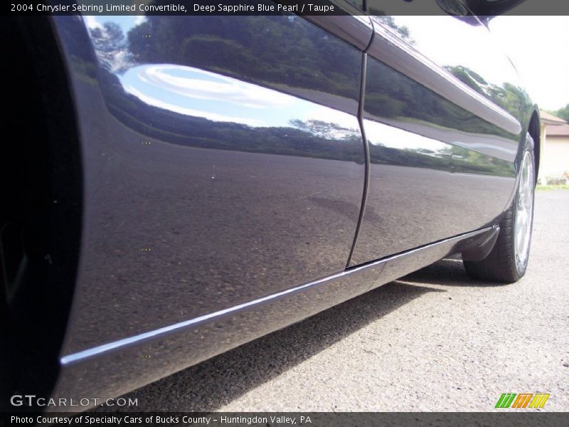 Deep Sapphire Blue Pearl / Taupe 2004 Chrysler Sebring Limited Convertible