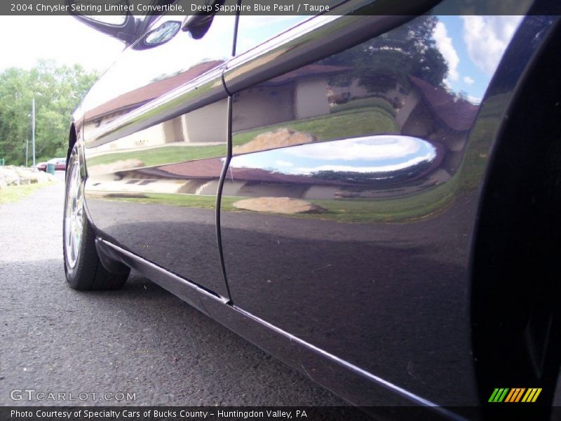 Deep Sapphire Blue Pearl / Taupe 2004 Chrysler Sebring Limited Convertible