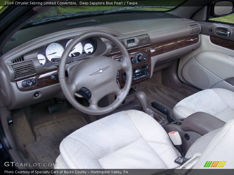 Deep Sapphire Blue Pearl / Taupe 2004 Chrysler Sebring Limited Convertible