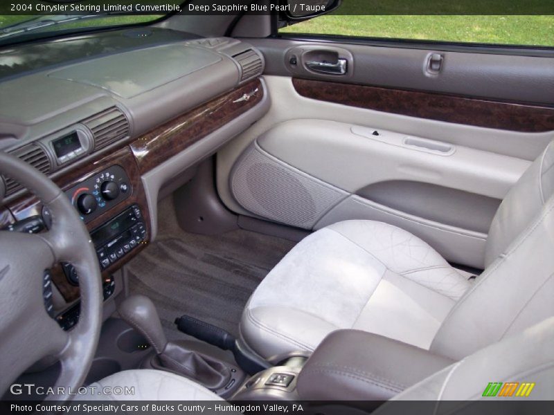 Deep Sapphire Blue Pearl / Taupe 2004 Chrysler Sebring Limited Convertible