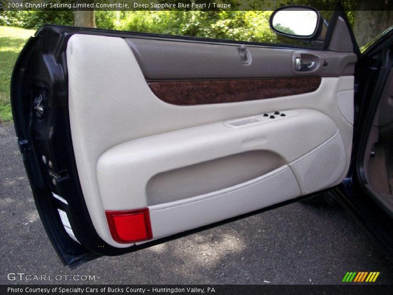 Deep Sapphire Blue Pearl / Taupe 2004 Chrysler Sebring Limited Convertible