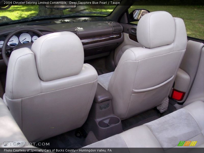 Deep Sapphire Blue Pearl / Taupe 2004 Chrysler Sebring Limited Convertible