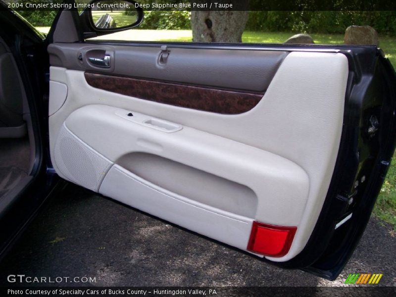 Deep Sapphire Blue Pearl / Taupe 2004 Chrysler Sebring Limited Convertible