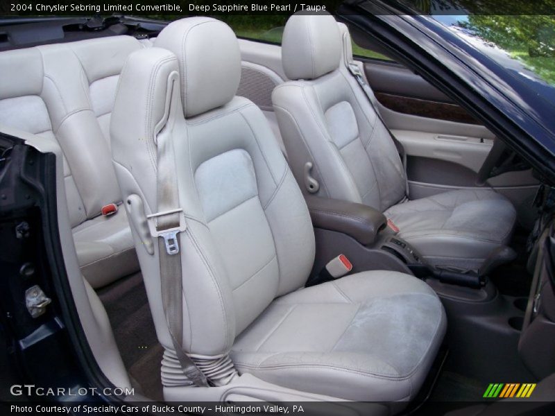 Deep Sapphire Blue Pearl / Taupe 2004 Chrysler Sebring Limited Convertible