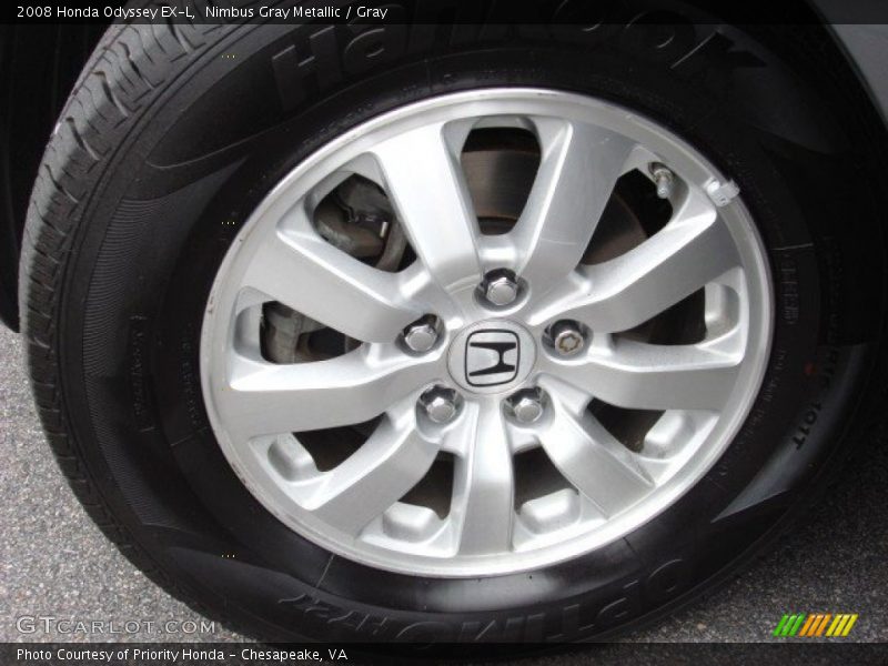 Nimbus Gray Metallic / Gray 2008 Honda Odyssey EX-L