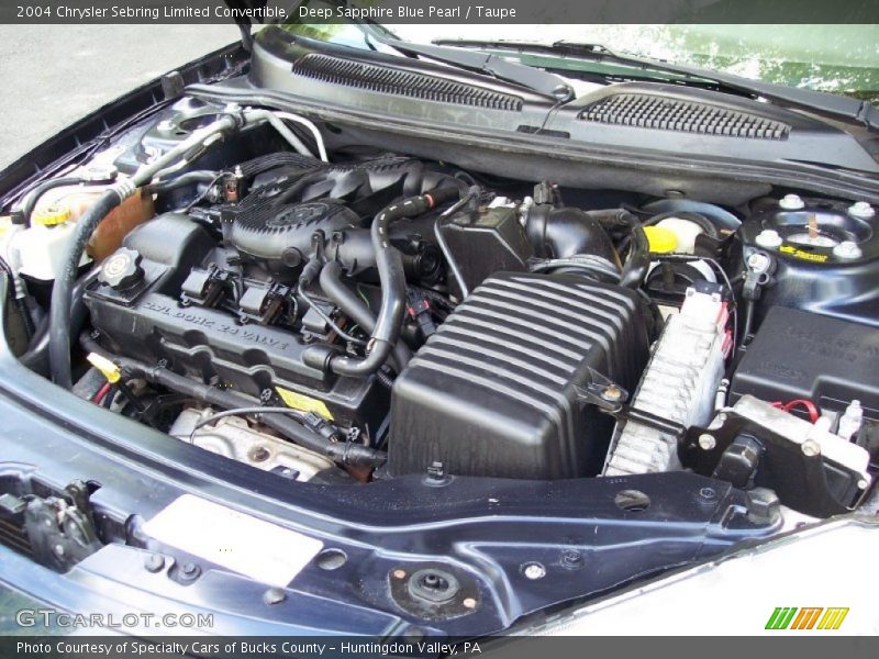 Deep Sapphire Blue Pearl / Taupe 2004 Chrysler Sebring Limited Convertible